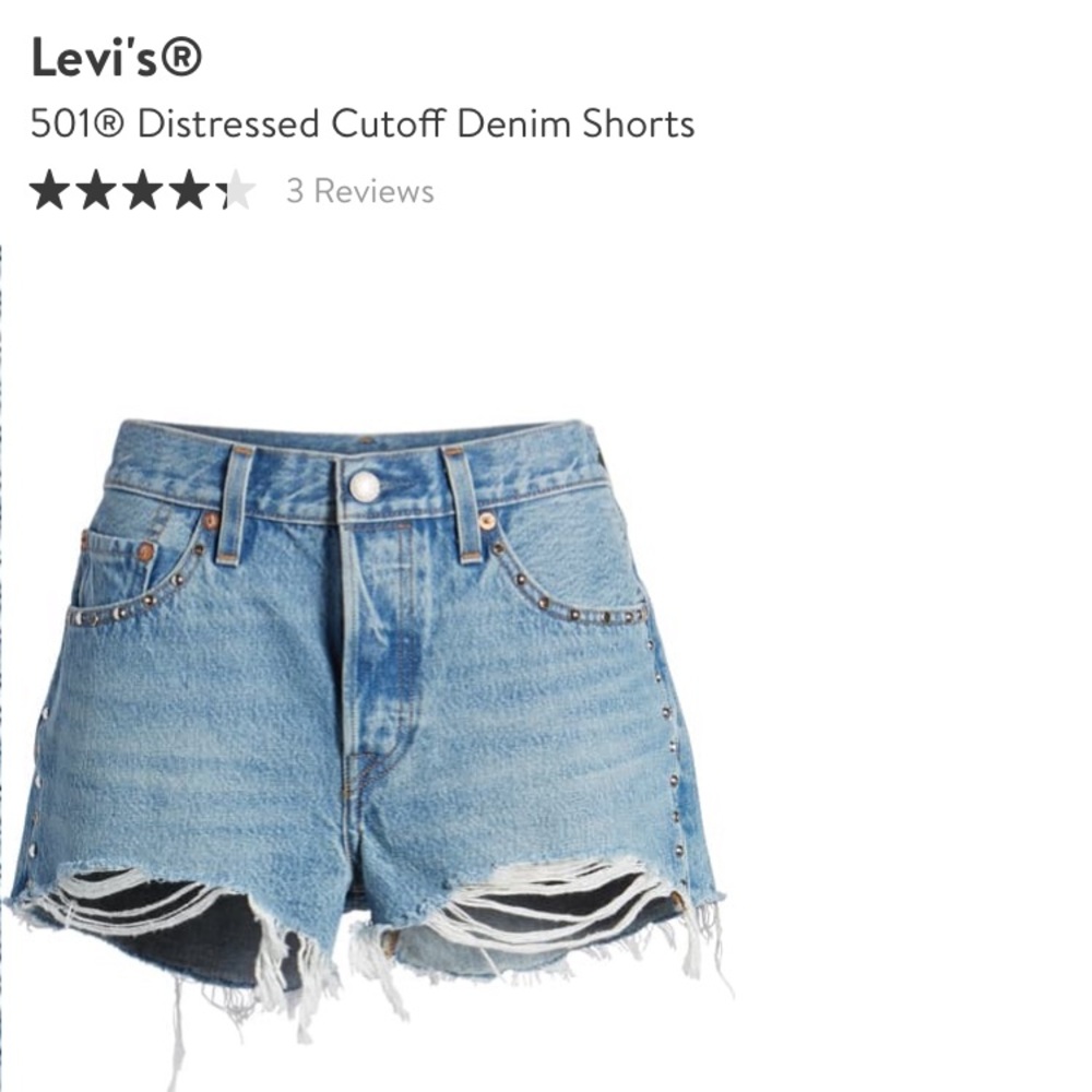 NWT, Levi’s 501 high rise shorts, size 26